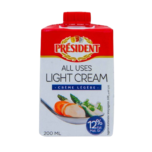 PRESIDENT CREAM UHT BRICK 20CL