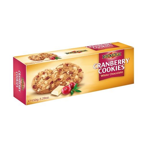 QUICKBURY CRANBERRY COOKIES WHITE CHOCOLAT 126G
