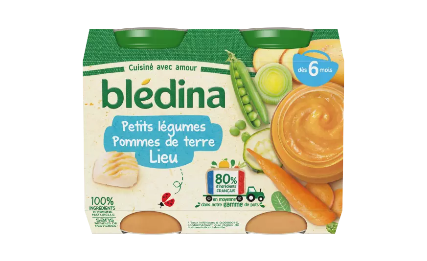 VEGETABLES & COLIN 2X200G BLEDINA