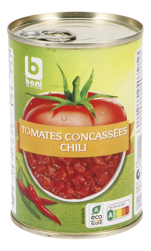 BONI tomates concassées chili 400g