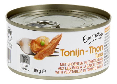 EVERYDAY TUNA WITH VEGETABLES IN TOMATO SAUCE 185G