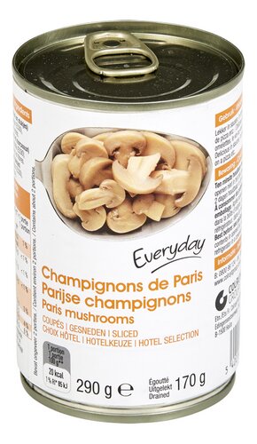 EVERYDAY SLICED BUTTON MUSHROOMS CAN 290G