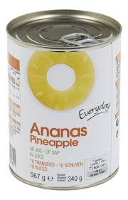 EVERYDAY TRANCHES D'ANANAS EN CONSERVE AU JUS 567G
