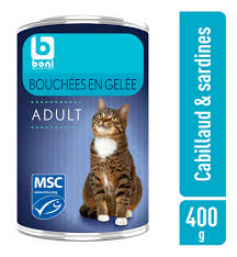 BONI Cat Cod & Sardine Jelly MSC 400g