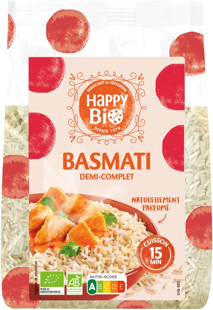 500G BASMATI SEMI COMPLETE ORGANIC
