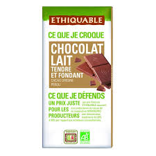 100G CHOCOLAT LAIT NATURE BIO