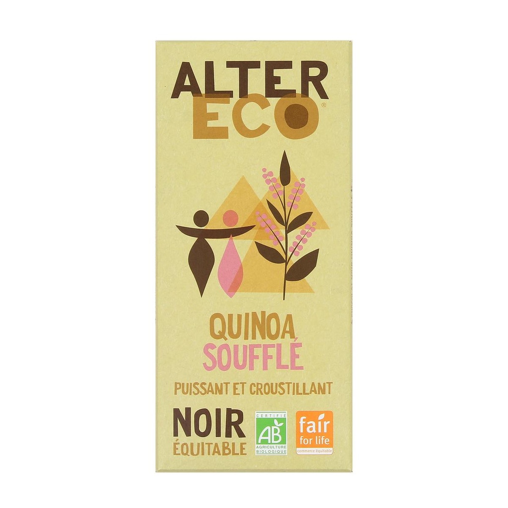 100G DARK CHOCOLATE QUINOA ALTER ECO