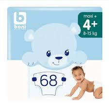 BONI size 4+ diapers 8-15kg 68pc