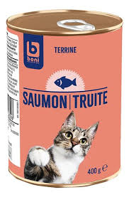 BONI chat terrine duo saumon & truite 400g