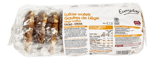 EVERYDAY gaufres Liège cocoa 10x60g