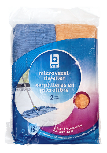 BONI serpillières microfibre 50x70cm 2pc