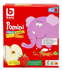 Pomini Apple & Strawberry Compote 4x90g