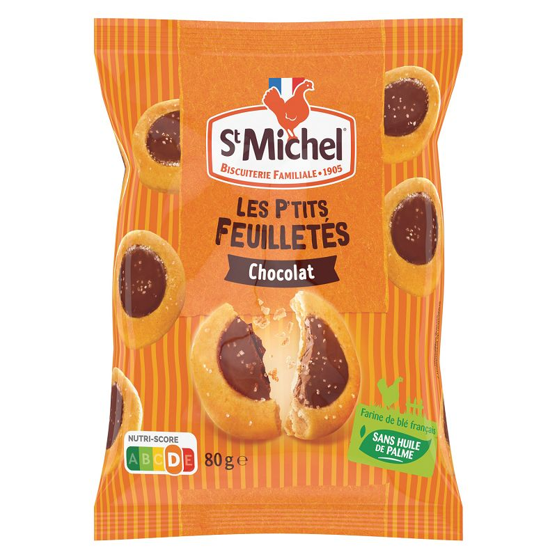 ST MICHEL LES P TITS FEUILLET CHOCOLAT 80G