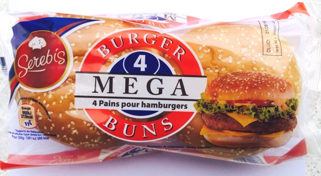 Pack of 4 Mega Burger Buns