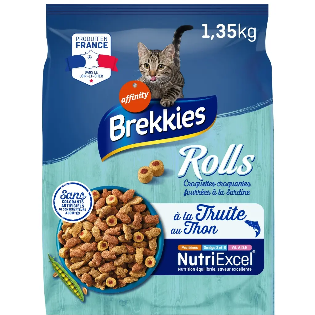  Croquettes pour chat BREKKIES 1K35