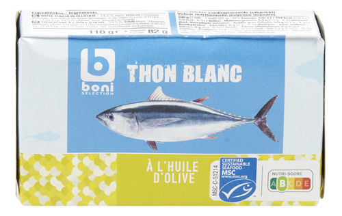 BONI Thon blanc à l'huile d'olive (MSC) 110g