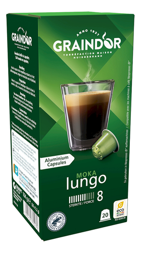 GRAINDOR caps Lungo Moka 8 RFA 20pc