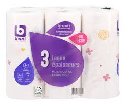 BONI decorative paper towels 3-ply 64 sheets 6 rolls