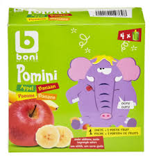 BONI Pomini compote pomme et banane 4x90g