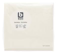 BONI serviette 33cm champagne  50pc