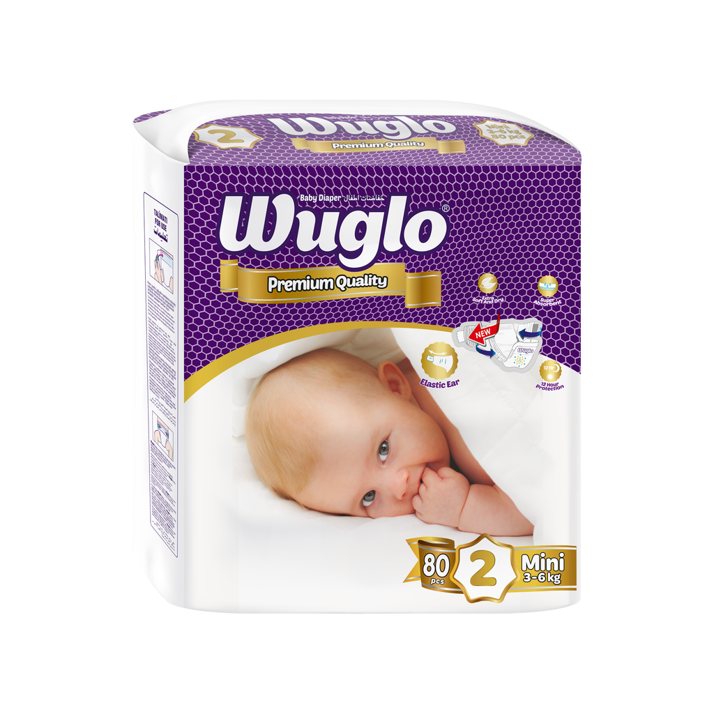 WUGLO PREMIUM QUALITY 3-6KG N 2 80PCS