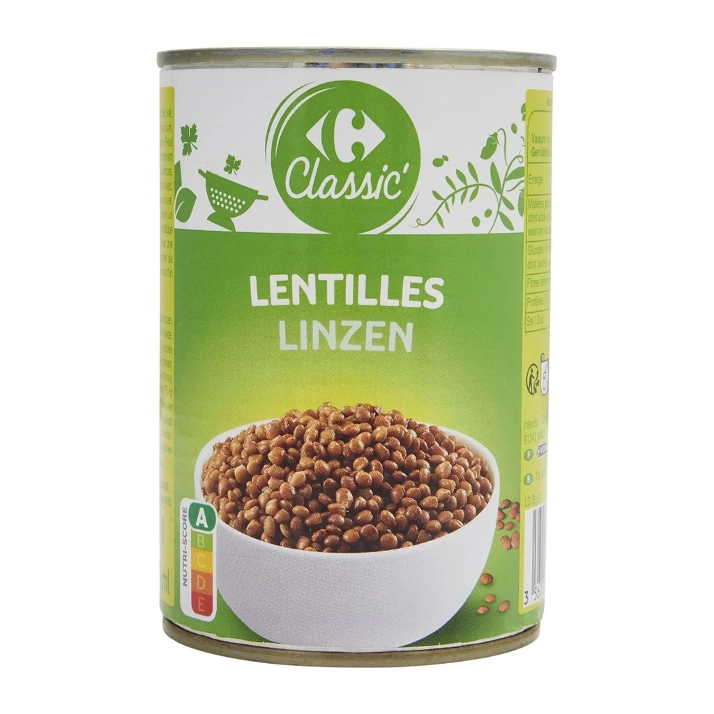 1/2 LENTILLES CARREFOUR CLASSIC