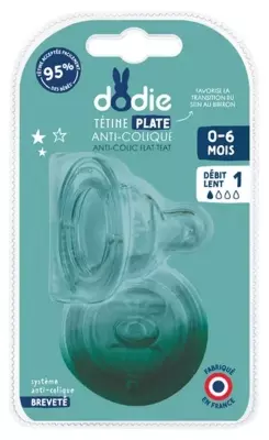 TETINE PLATE COL LARGE 0-6 MOIS SILICONE DEBIT1 B2