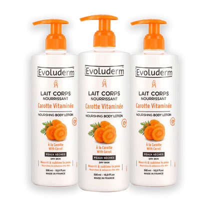 Evoluderm LAIT CORPS DE CAROTTE VITAMINEE 500ML