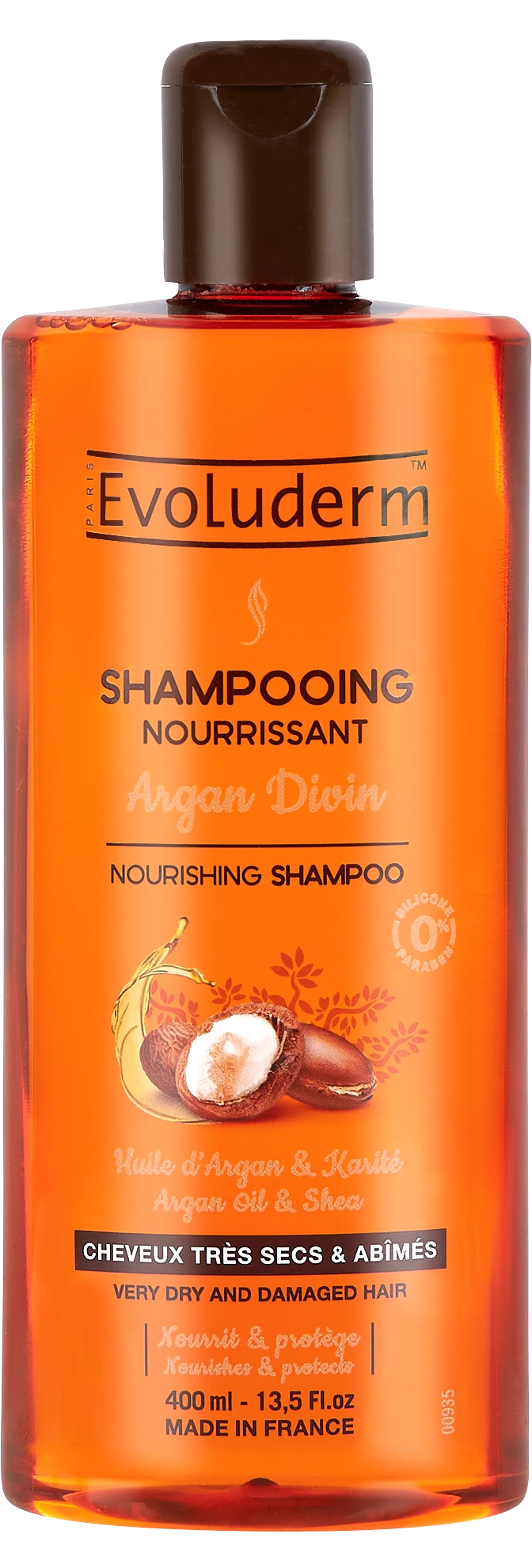 Evoluderm divine argan nourishing shampoo 400ml