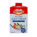PRESIDENT CREAM UHT BRICK 20CL