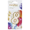 8 BOUGIE CHIFFRE AVEC BOBECHE